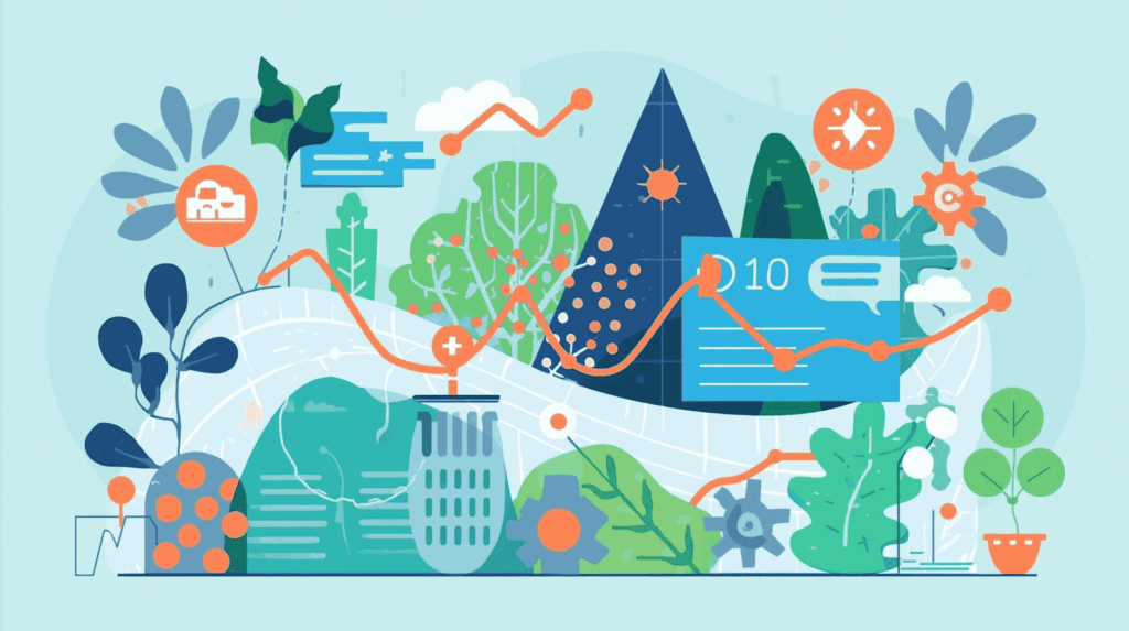 Illustration zu Core Web Vitals mit Performance, Ladezeit und Nutzerfreundlichkeit